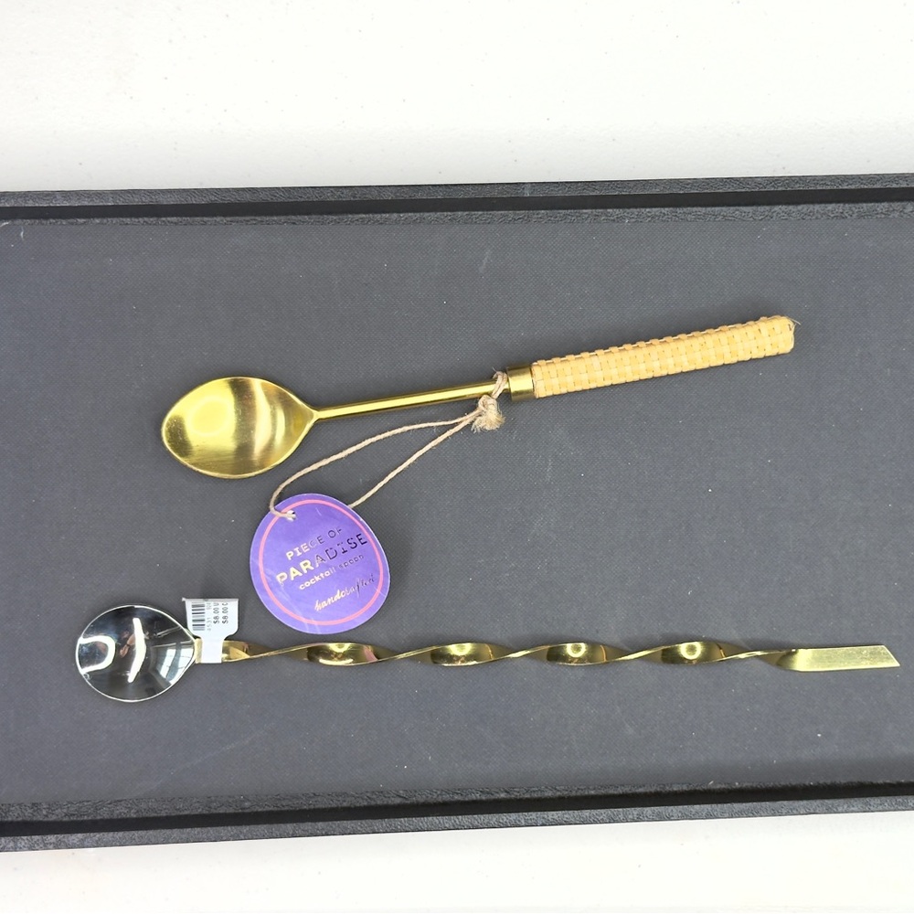 NWT Anthropologie Bundle Pauline Cocktail Spoon and  Abacaxi COCKTAIL Spoon - Picture 11 of 16